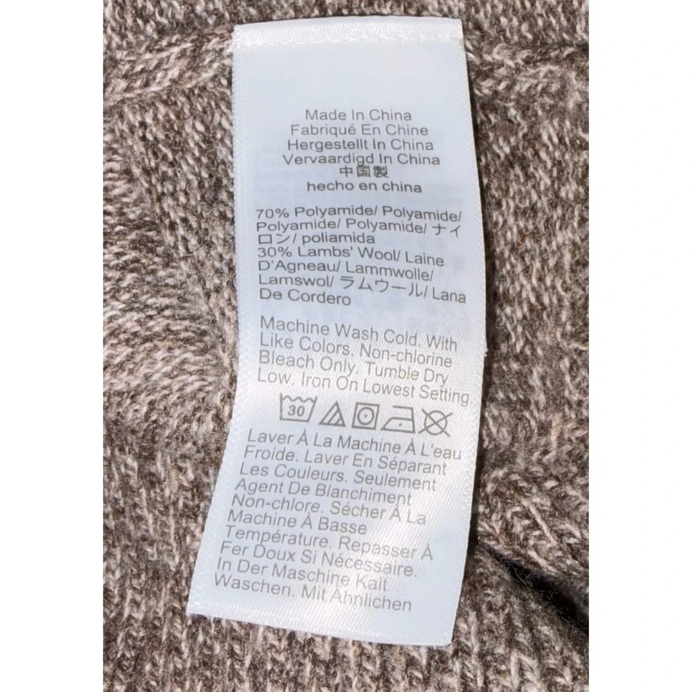 J Crew Mens Supersoft Crewneck Sweater XL Lambswool Blend Marled Mole Brown